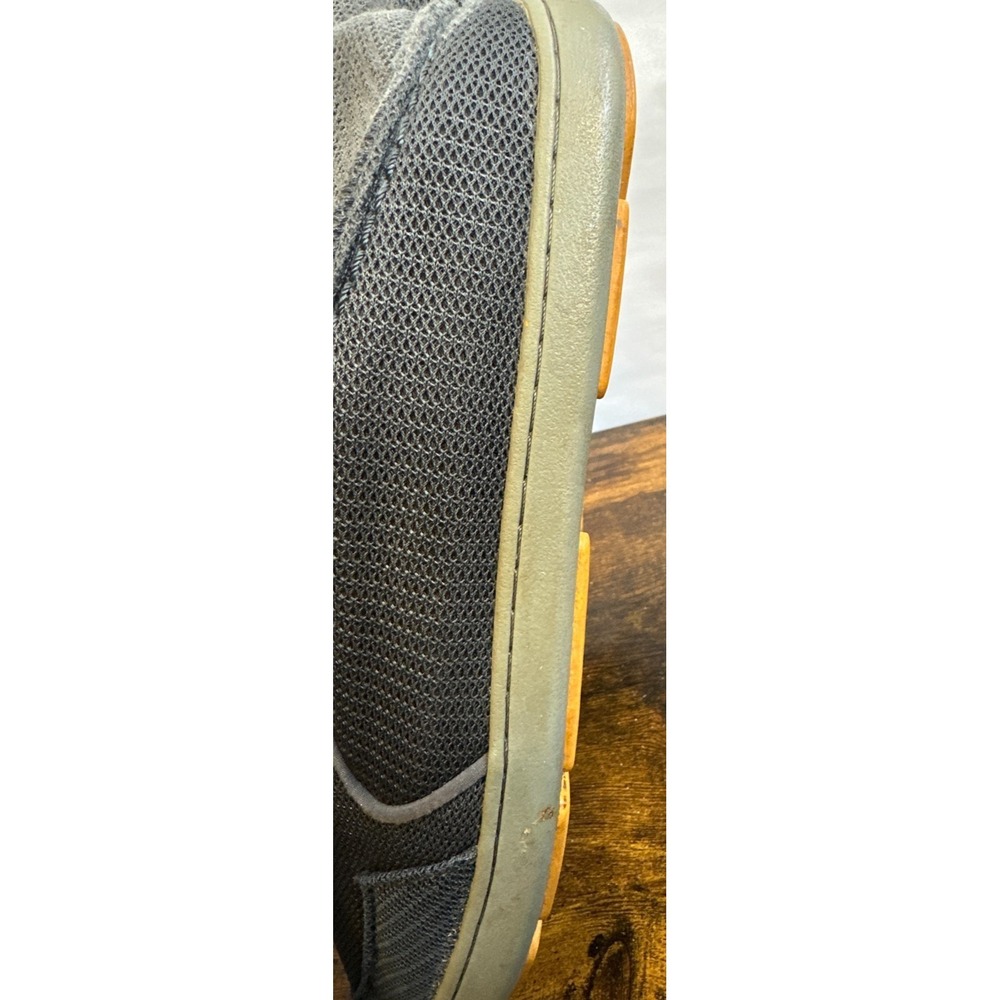 OluKai Nohea Mesh Mens 8 Dark Shadow Grey Slip On Shoes Drop-In Heel 10188-4H4H - Picture 9 of 16